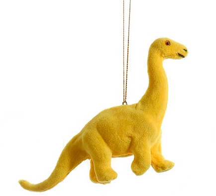 Fuzzy Colorful Dinosaur Ornament -