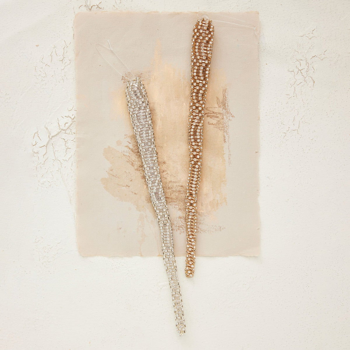 10"H  Metal Rhinestone Icicle Ornament, 2 Color Options