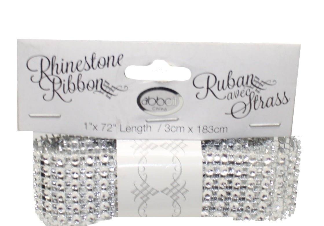 Rhinestone Mesh Ribbon