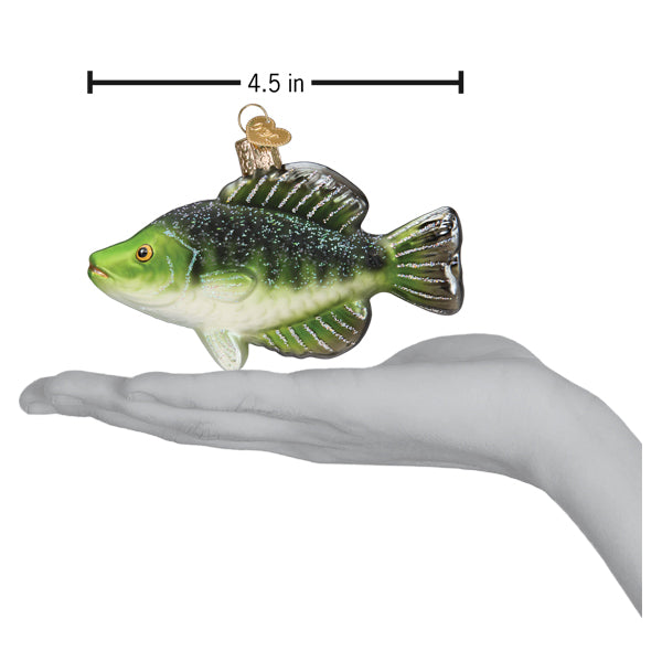 Crappie Fish Glass Ornament