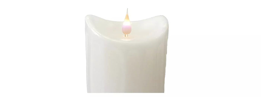 LED Textured Candle - 4x6 - White