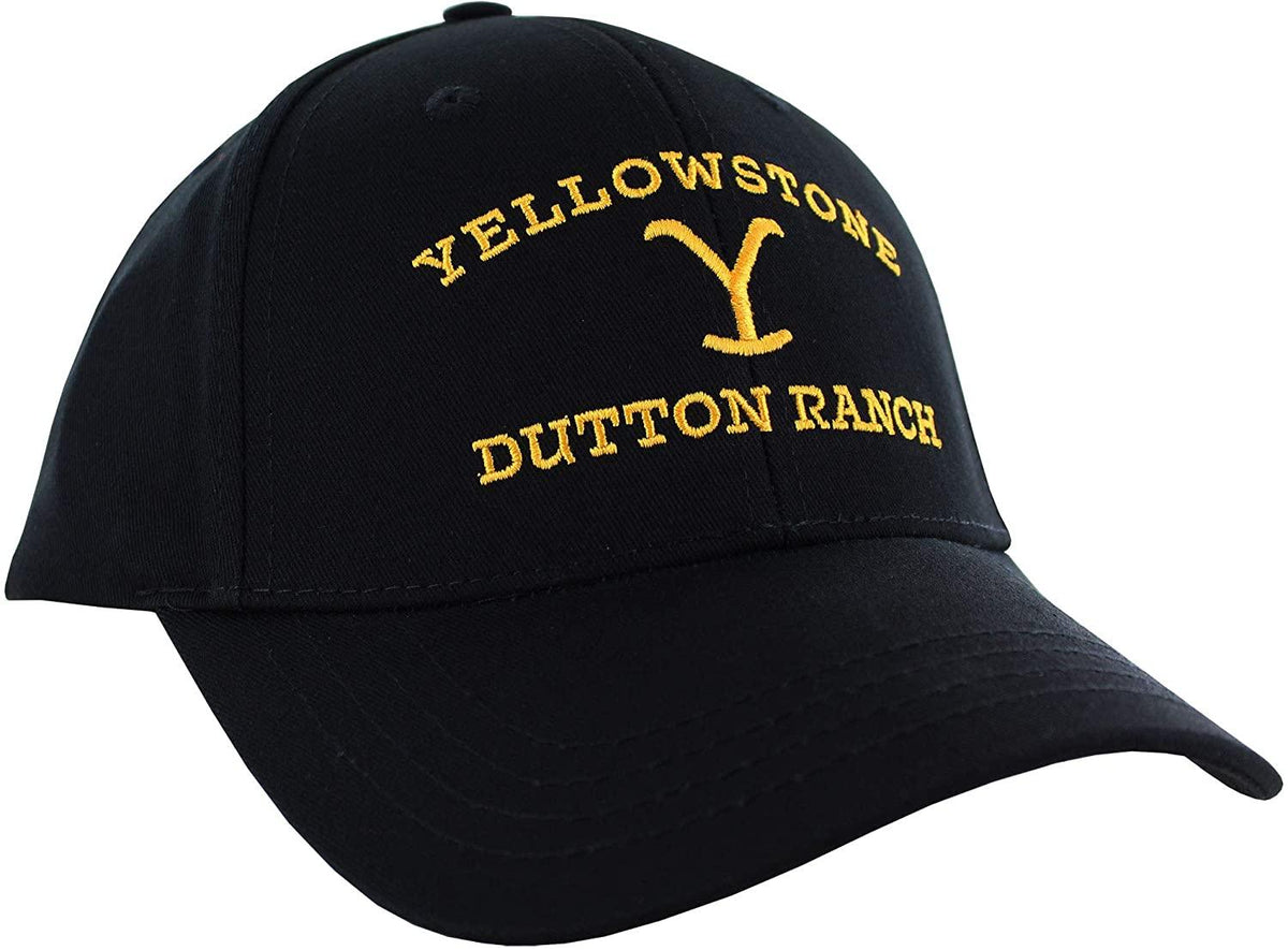 Yellowstone Dutton Ranch Brand Logo Men's Adjustable Black Hat