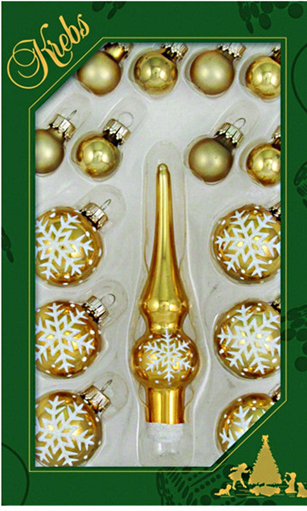 Christmas by Krebs Mini Trimsets with Topper - Gold