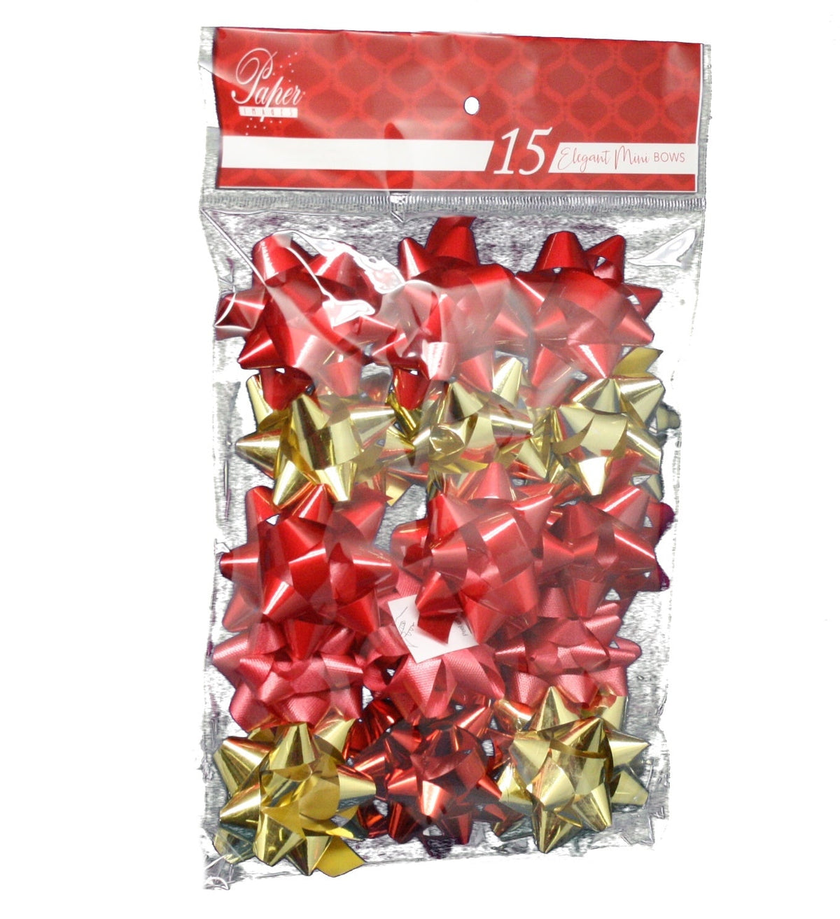 Elegant Bows 15 Pack - Red/Gold