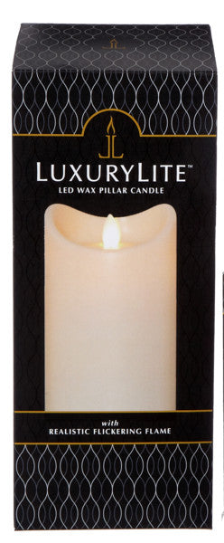 LED Wax 3x6 Pillar Candle - White
