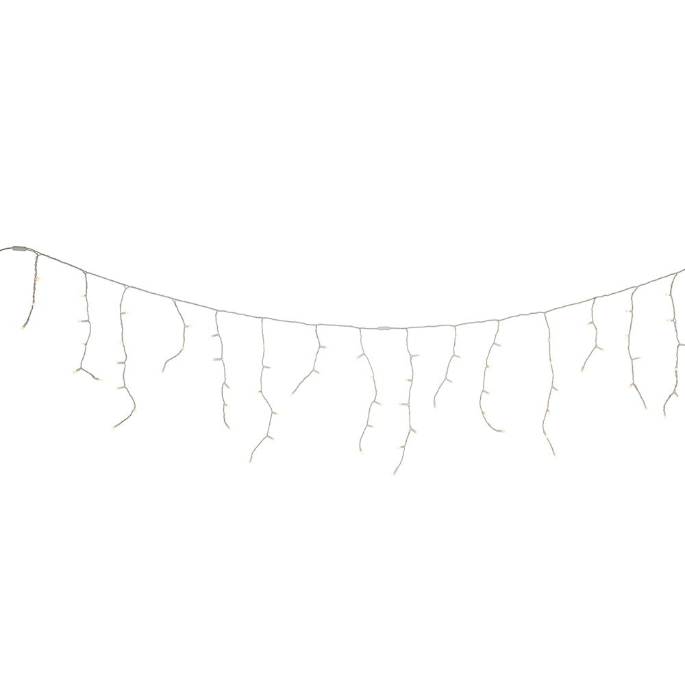 70-Light Warm White LED Icicle Light Set