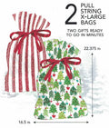 X- Large Pull String Gift Bag - 2 Pack