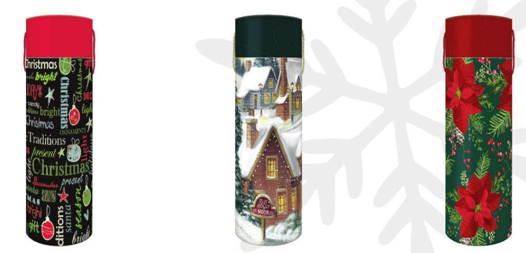 Christmas Wine Box Tube - Christmas Sentiments