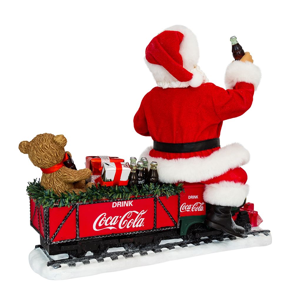 Coca-Cola Santa On Train With LED Headlight